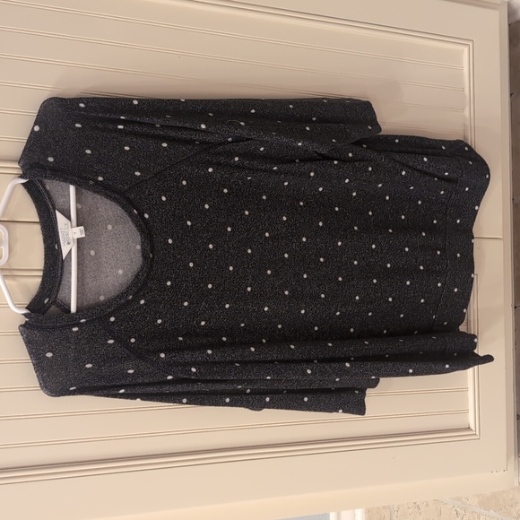 Market & Spruce Black and White Polka Dot Sweater - Picture 1 of 1